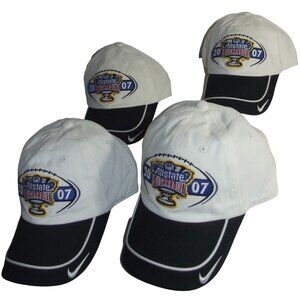 Nike 2007 Allstate Sugar Bowl Hat LOT 4 white black golf cap Championship Series